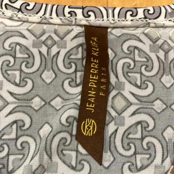 NEW jersey-knit maxi dress grey Large Jean-Pierre Klifa Paris - Picture 3 of 9